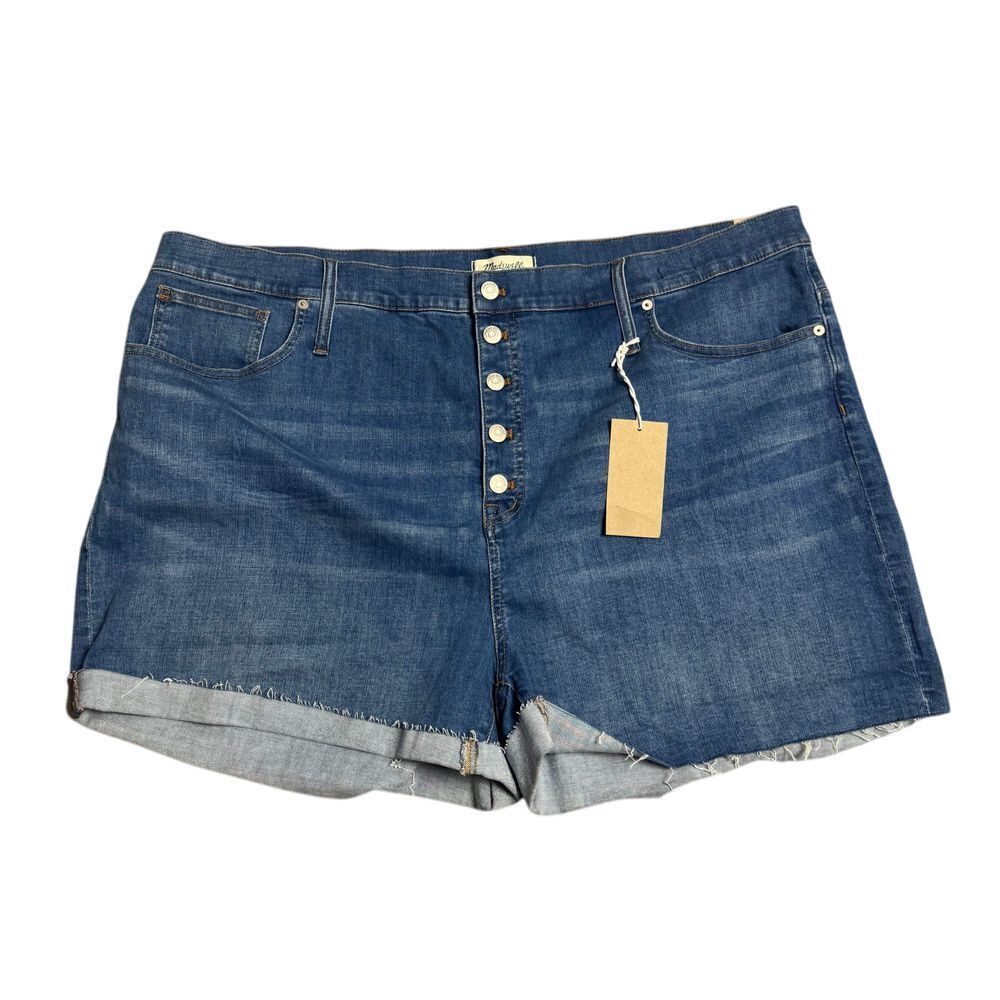 Madewell‎ 37 High-Rise Denim Shorts Button-Front Cuffed Shorts